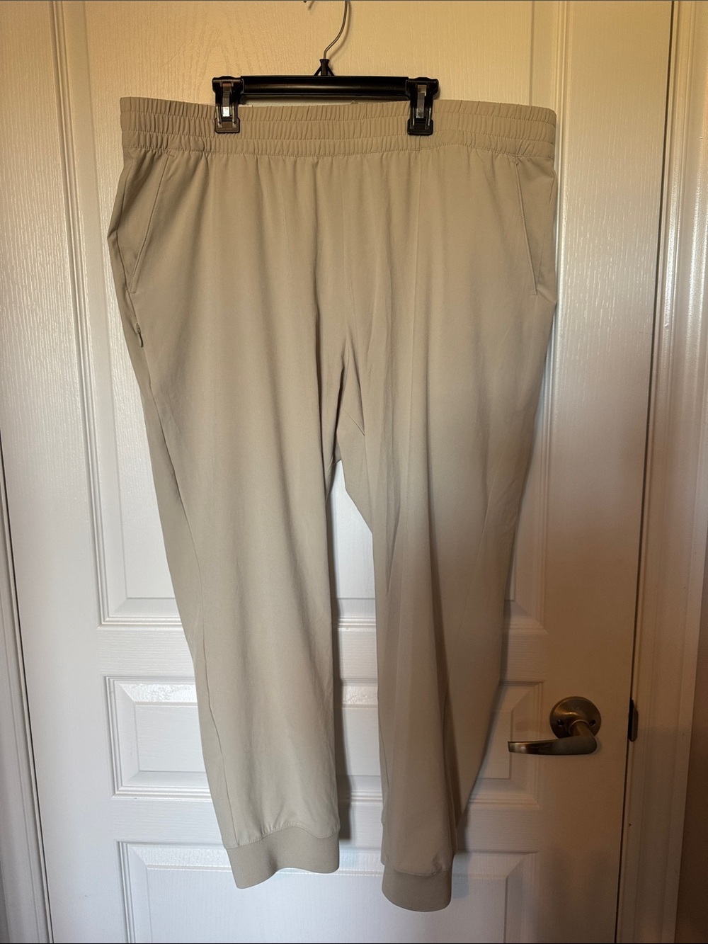 BR nylon joggers with cuffed legs